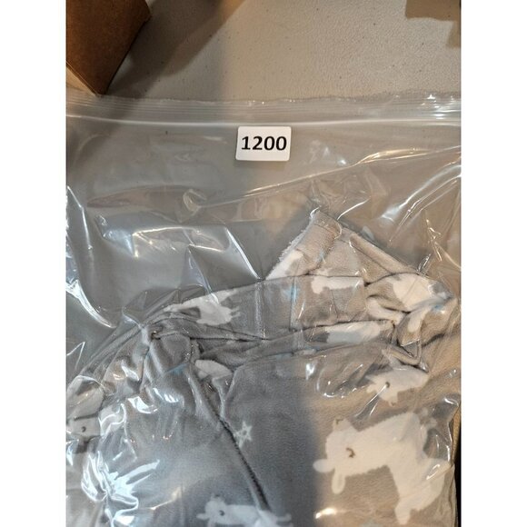 Blanekts & Beyond Llama Bathrobe Unisex Baby 12 M Grey Blue Stars Animals NEW - Picture 9 of 9